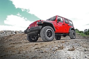 Jeep Wrangler Suspension Lift Kit - Front + Rear - Rough Country - 2.5 Inch Lift Kit - '07-'18